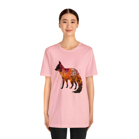 Autumn Fox Silhouette - Short Sleeve Tee